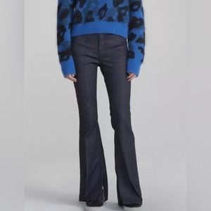 RAG & BINE WOMENS BELLA HIGH RISE SLIT HEM BOOTCUT JEAns SIZE 25